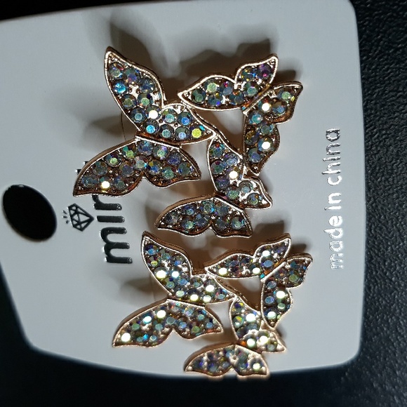 Butterfly Post Earrings - Picture 3 of 9
